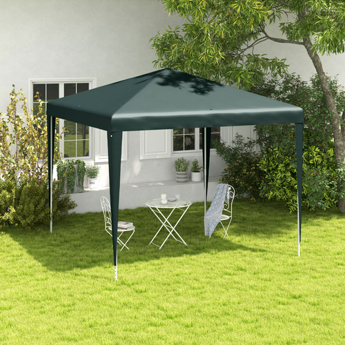 Outsunny Garden Gazebo Marquee Party Tent Wedding Canopy Patio Green 2.7 x 2.7m - Cheap Tent