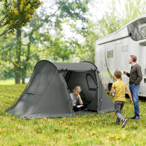 Outsunny 3 Man Camping Tent with 2 Bedrooms, 3000mm Waterproof - Cheap Tent