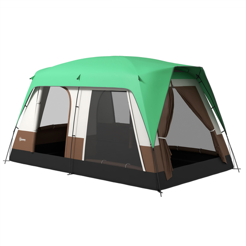 Outsunny Camping Tent with 3000mm Waterproof Rainfly & Screen Panels, Orange - Cheap Tent