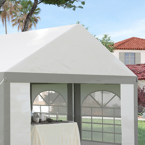4 x 4m Party Tent, Marquee Gazebo with Sides, Four Windows and Double Doors - Cheap Tent
