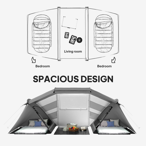 Outsunny 4-6 Persons Camping Tent Dome Family Travel Group Hiking Room Fishing - Cheap Tent