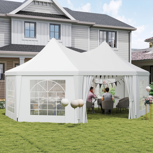 Outsunny 6.8 x 5m Garden Octagonal Gazebo Party Wedding Tent Heavy Duty Marquee - Cheap Tent