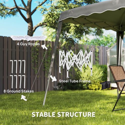Outsunny Garden Pop up Gazebo Tent Party Water-resistant 2.5 x 2.5M Grey - Cheap Tent