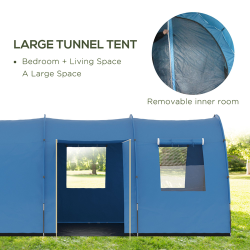 5-6 Man Family Tent Camping Tent with Two Room, Floor & Carry Bag - Cheap Tent