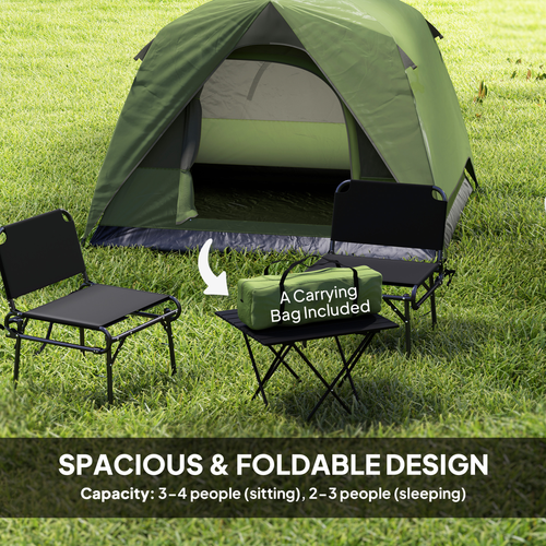 Outsunny 3-4 Person Camping Tent, Waterproof Tent - Cheap Tent