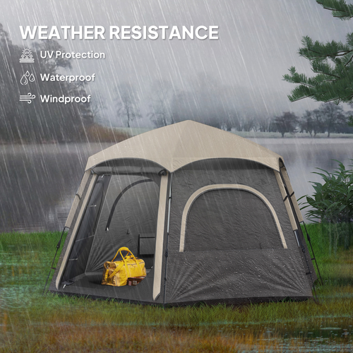 Outsunny Instant Camping Tent, 4 Person Easy Setup Dome Tent - Cheap Tent
