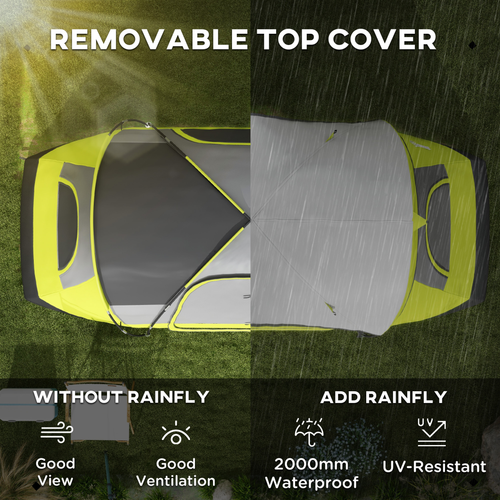 Outsunny 2 Room Camping Tent with Waterproof Rainfly & Screen Panels - Cheap Tent