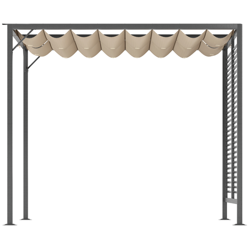 Metal Pergola Patio Sun Shelter Grape Tent Retractable Canopy UV Cut - Cheap Tent
