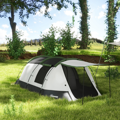 Outsunny Tunnel Tent with Bedroom, Living Room and Porch for 3-4 Man - Cheap Tent