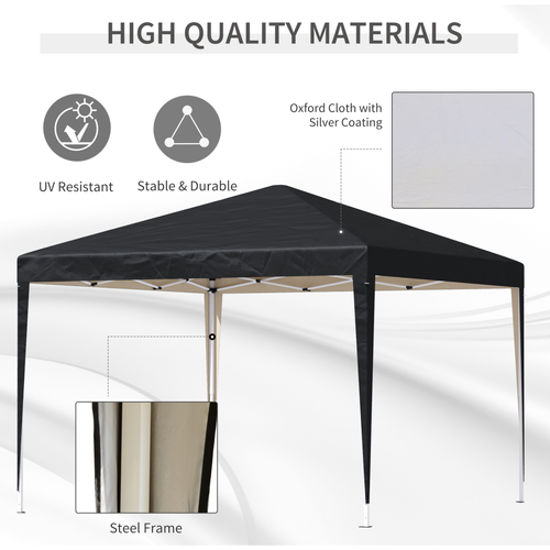 Outsunny 3 x 3 m Garden Pop Up Gazebo Marquee Party Tent Wedding Canopy - Cheap Tent
