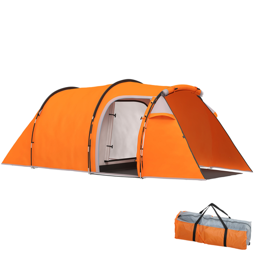 Outsunny 3 Man 2-Room Tent Camping Tent With Living Area Air Vents - Cheap Tent