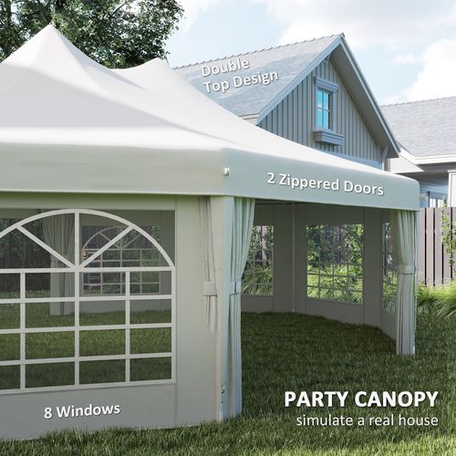 Outsunny 10 Sides Heavy Duty Tent Gazebo Outdoor Party Wedding Event Marquee - Cheap Tent