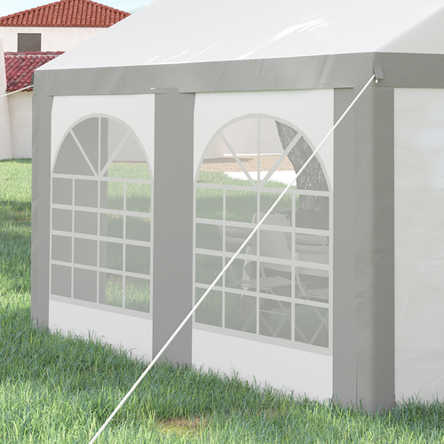 4 x 4m Party Tent, Marquee Gazebo with Sides, Four Windows and Double Doors - Cheap Tent