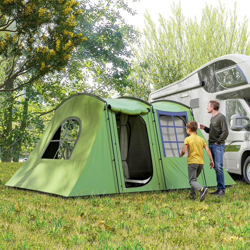 Outsunny 3-4 Man Tunnel Tent with Sewn in Floor, 3000mm Waterproof - Cheap Tent