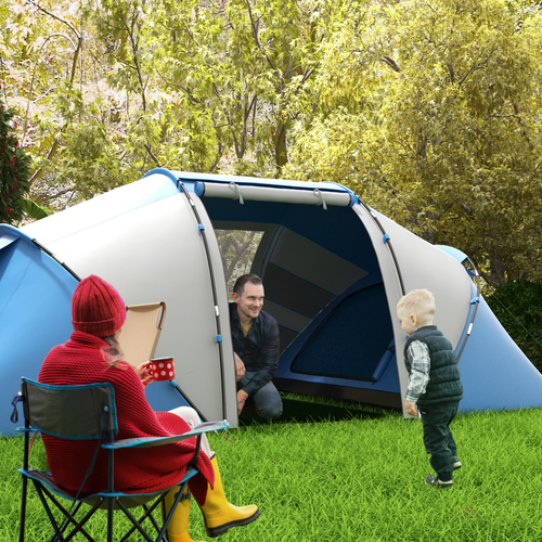 4-6 Persons Camping Tent Dome Family Travel Group Hiking Room Fishing Outsunny - Cheap Tent