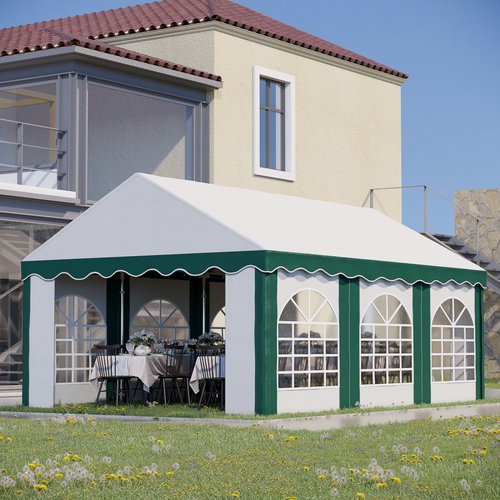 6 x 4m Marquee Gazebo, Party Tent with Double Doors for Wedding and Events - Cheap Tent