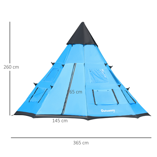 6-7 Person Large Family Party Camping Tent Carrying Bag, Mesh Window Outsunny - Cheap Tent