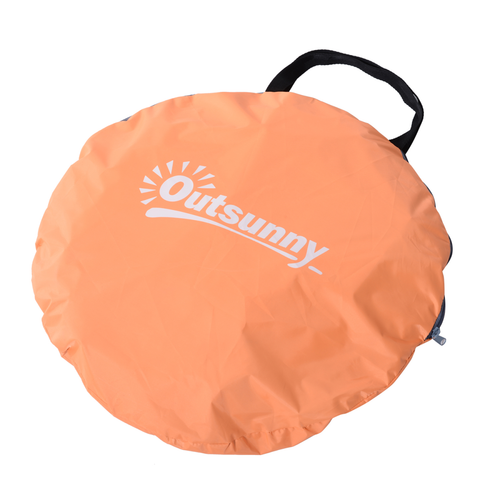 Beach Tent Instant Camping Pop up Tent Sun Shade Shelter, Orange Outsunny - Cheap Tent