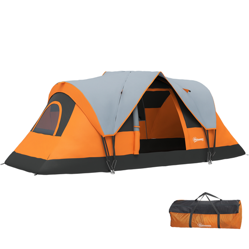 Outsunny 5-6 Man Camping Tent with Bag, Fibreglass and Steel Frame - Cheap Tent