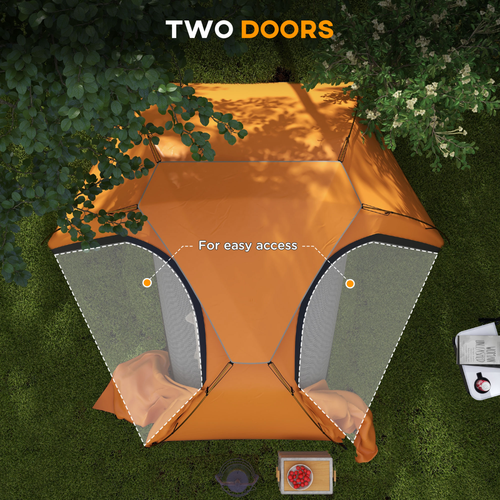 Outsunny Camping Tent Dome Tent with Removable Rainfly for 1-2 Man, Grey - Cheap Tent
