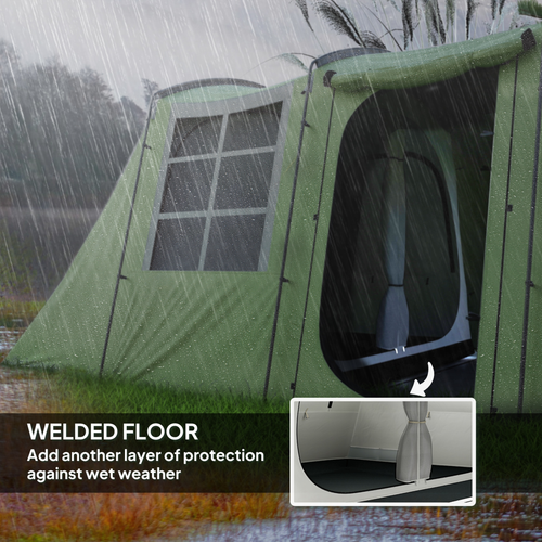 Outsunny 3-4 Man Tunnel Tent with Sewn in Floor, 3000mm Waterproof - Cheap Tent