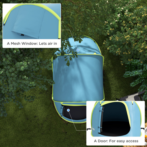 Outsunny Pop up Camping Tent for 2 Man, 2000mm Waterproof with Carry Bag, Blue - Cheap Tent