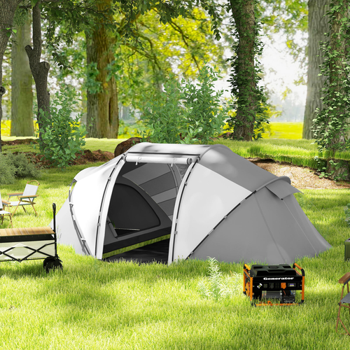 Outsunny 4-6 Persons Camping Tent Dome Family Travel Group Hiking Room Fishing - Cheap Tent