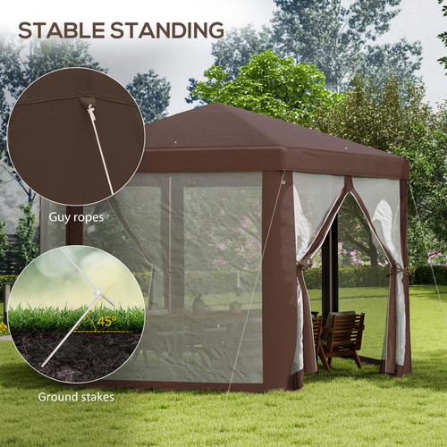 Hexagonal Garden Gazebo Party Tent Patio Marquee Canopy - Cheap Tent