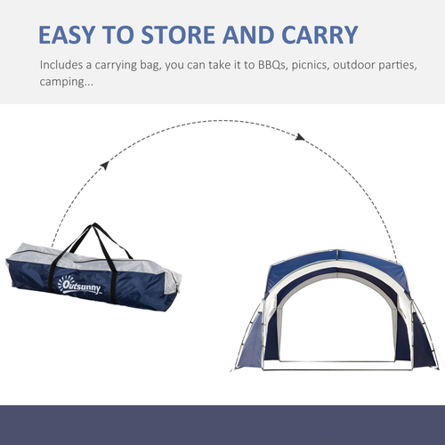 Outdoor Gazebo Event Dome Shelter Party Tent for Garden Blue and Grey - Cheap Tent