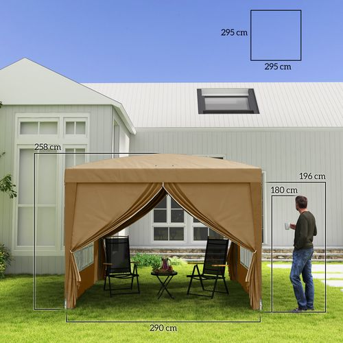 Outsunny 3x3(m) Pop Up Gazebo Party Tent Canopy Marquee with Storage Bag - Cheap Tent