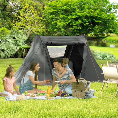 Outsunny 3 Man Camping Tent with 2 Bedrooms, 3000mm Waterproof - Cheap Tent