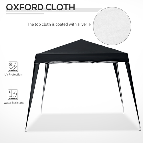 Outsunny Pop-Up Tent, 3Lx3Wx2.4H m-Black - Cheap Tent