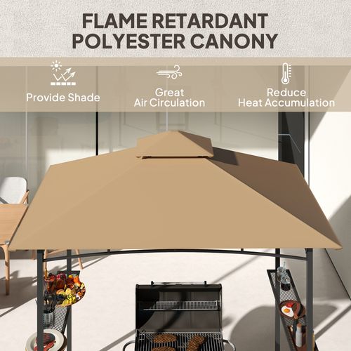Outsunny Outdoor Double-tier BBQ Gazebo Shelter Grill Canopy Barbecue Tent - Cheap Tent
