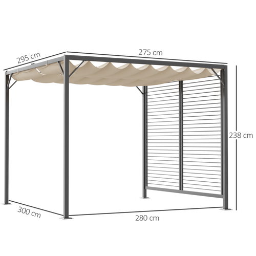 Metal Pergola Patio Sun Shelter Grape Tent Retractable Canopy UV Cut - Cheap Tent