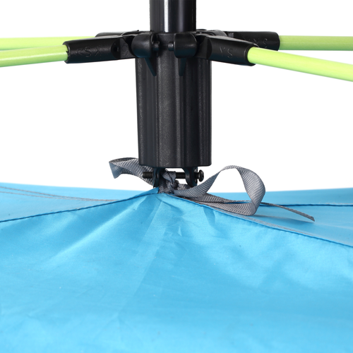 2 Man Pop-up Beach Tent Sun Shade Shelter Hut Windows Door Light Blue Outsunny - Cheap Tent