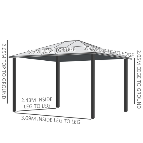 Garden Party Tent Gazebo 3x3.6 m-Brown/Beige - Cheap Tent