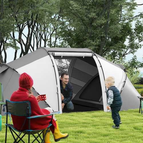Outsunny 4-6 Persons Camping Tent Dome Family Travel Group Hiking Room Fishing - Cheap Tent