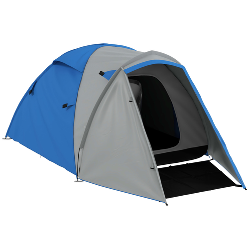Outsunny 2-3 Man Camping Tent with Living Area, 2000mm Waterproof, Blue - Cheap Tent