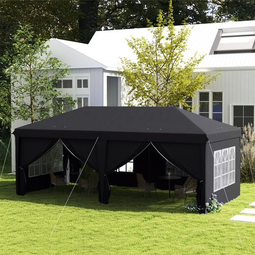 Outsunny 3 x 6m Pop Up Gazebo Height Adjustable Party Tent with Storage Bag - Cheap Tent