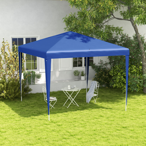 Outsunny Garden Gazebo Marquee Party Tent Wedding Canopy Patio Blue 2.7 x 2.7m - Cheap Tent
