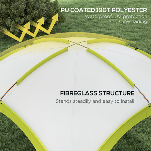 Outsunny Outdoor Gazebo Event Shelter Party Tent for Garden Green - Cheap Tent