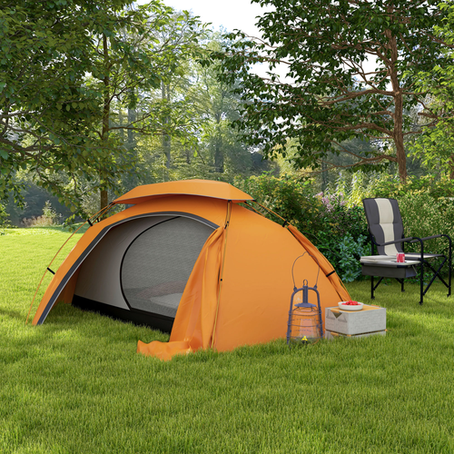Outsunny Camping Tent Dome Tent with Removable Rainfly for 1-2 Man, Grey - Cheap Tent