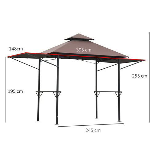 Party BBQ Tent Outdoor Camping Patio Canopy Awing Waterproof Coffee - Cheap Tent