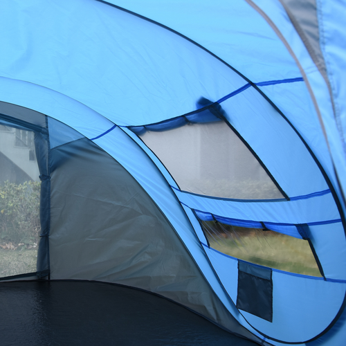 Camping Tent Dome Pop-up Tent with Windows for 4-5 Person Sky Blue - Cheap Tent