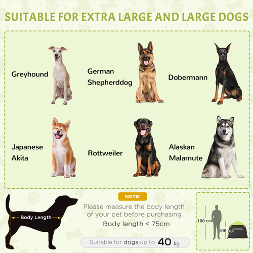 PawHut Foldable Dog Cat Tent with Waterproof Oxford Cloth, Carry Bag, Green - Cheap Tent