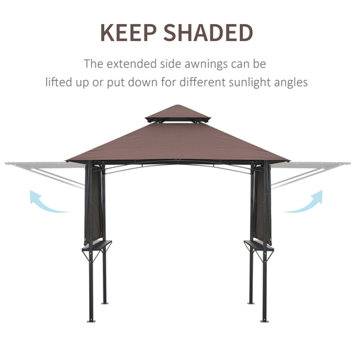 Party BBQ Tent Outdoor Camping Patio Canopy Awing Waterproof Coffee - Cheap Tent