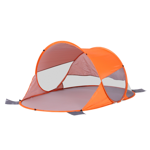 Portable Automatic Pop Up Beach Tent Outdoor Camp Shelter Orange Outsunny - Cheap Tent