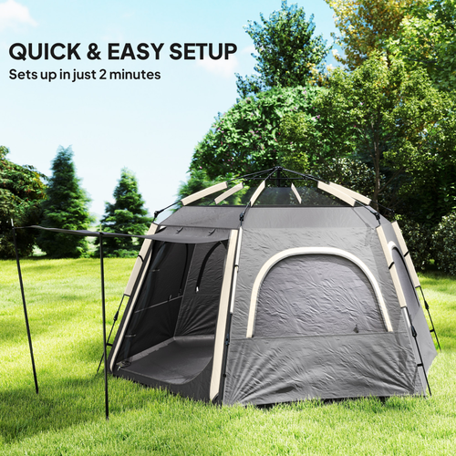 Outsunny Instant Camping Tent, 4 Person Easy Setup Dome Tent - Cheap Tent