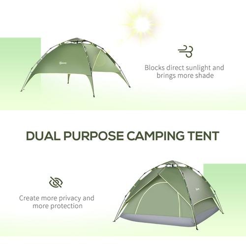 2 Man Pop Up Tent Camping Festival Hiking Family Travel Shelter Outsunny - Cheap Tent