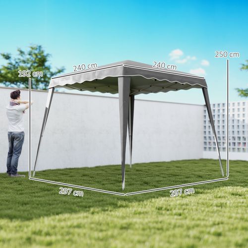 Outsunny Garden Pop up Gazebo Tent Party Water-resistant 2.5 x 2.5M Grey - Cheap Tent